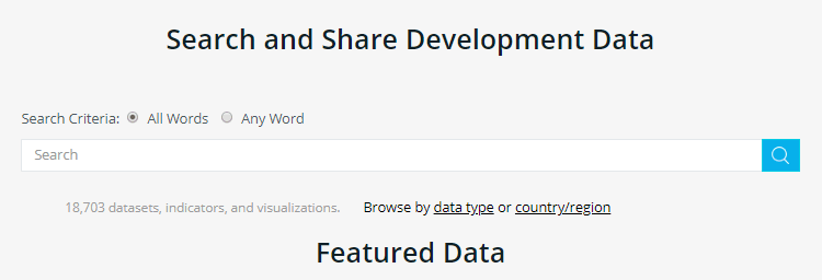 Datasets for Machine: World bank dataset