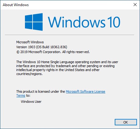 Install Windows Terminal OS Version details