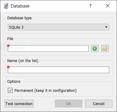 SQLite Studio Add a database