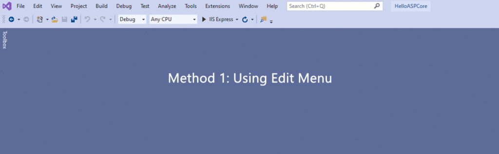 Visual Studio 2019 Code Navigation (Ctrl+T) 1 Visual Studio 2019 Go to All Ctrl+T