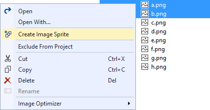 Top 7 Visual Studio 2019 extensions for Web Projects 5 Visual Studio 2019 extensions for Web Projects - Image Sprites