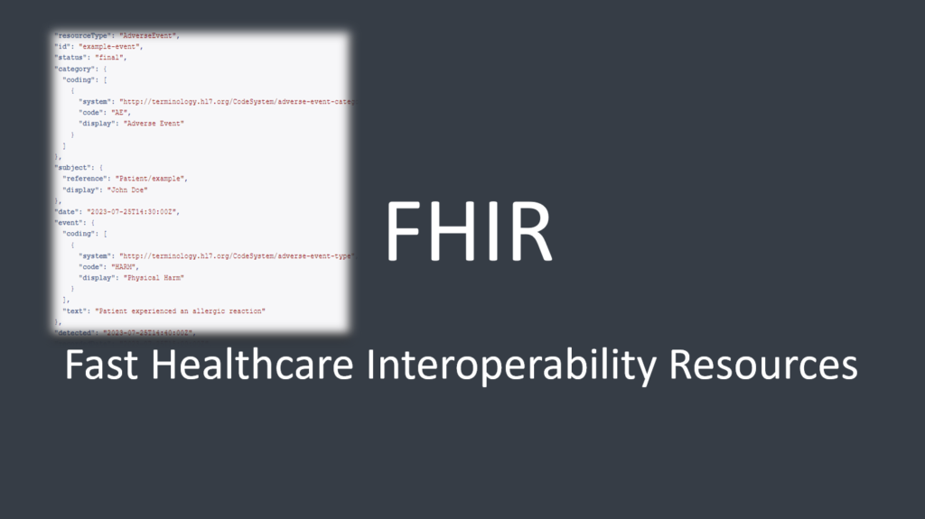 Healthcare Interoperability: Exploring the Potential of the FHIR AdverseEvent Resource 1 FHIR AdverseEvent Resource