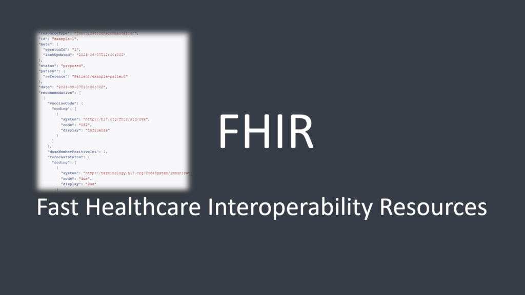 Healthcare Interoperability: Exploring the Potential of the FHIR ImmunizationRecommendation Resource 1 FHIR ImmunizationRecommendation Resource