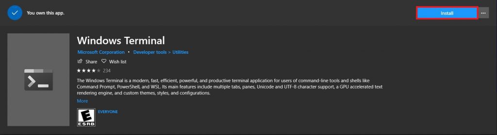 How to Install Windows Terminal in Windows 10 8 Install Windows Terminal Windows Store Install