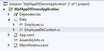 How to implement Dependency Injection in WPF 8 Dependency Injection in WPF application add data
