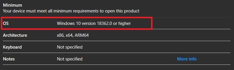 Install Windows Terminal OS Version