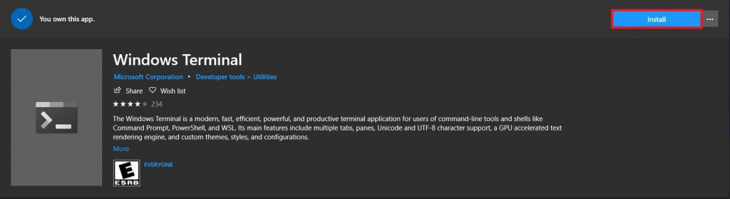 Install Windows Terminal Windows Store Install