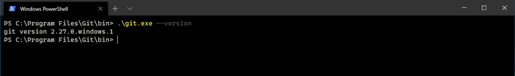 add Git Bash to Windows Terminal Git Version Check