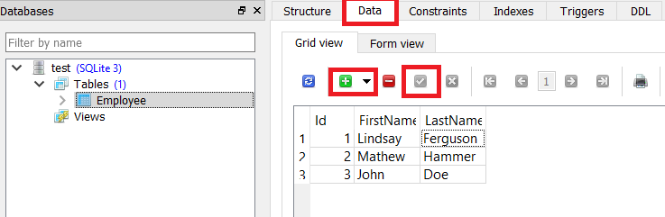 SQLite Studio add records to table