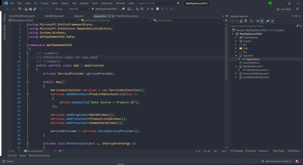 visual studio 2019 applied theme